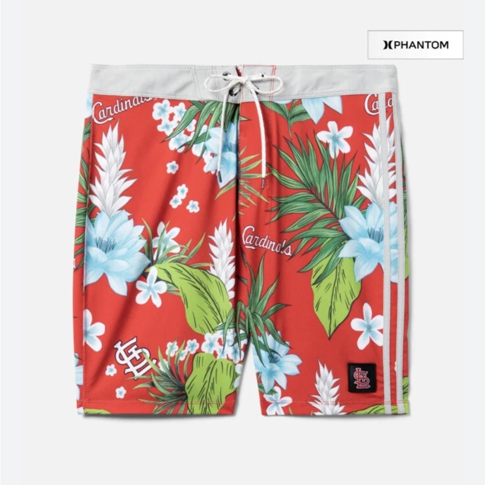 Hurley x ‘47 Phantom Tailgate Board Shorts Men’s St. Louis Cardinals Size 33